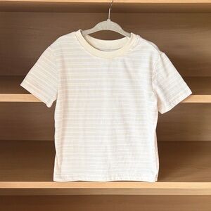 ✨$3✨Jumping Beans•Boys’ Short Sleeve Essential Tee | Tan Striped| 3T